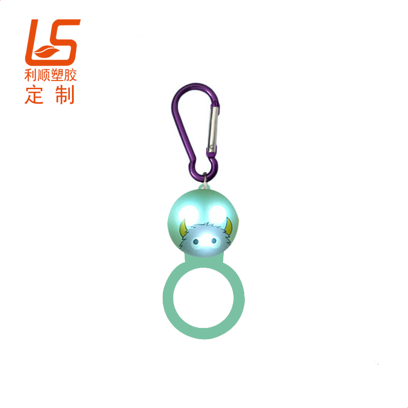 定制硅膠登山水瓶扣 LED夜間安全燈掛扣發光水瓶扣 (4)