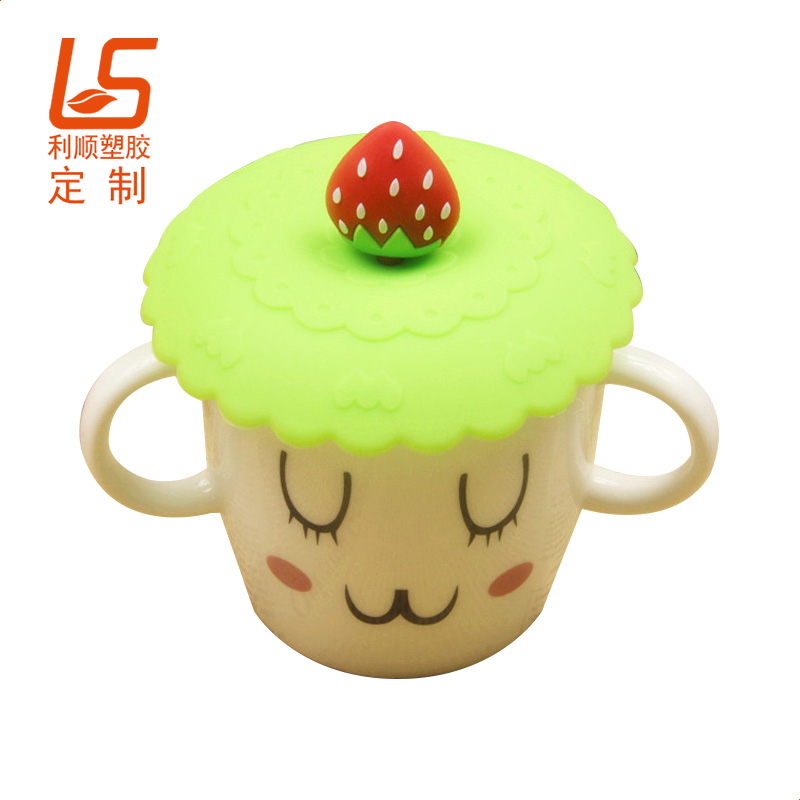 定制食品級硅膠杯蓋 卡通立體杯蓋